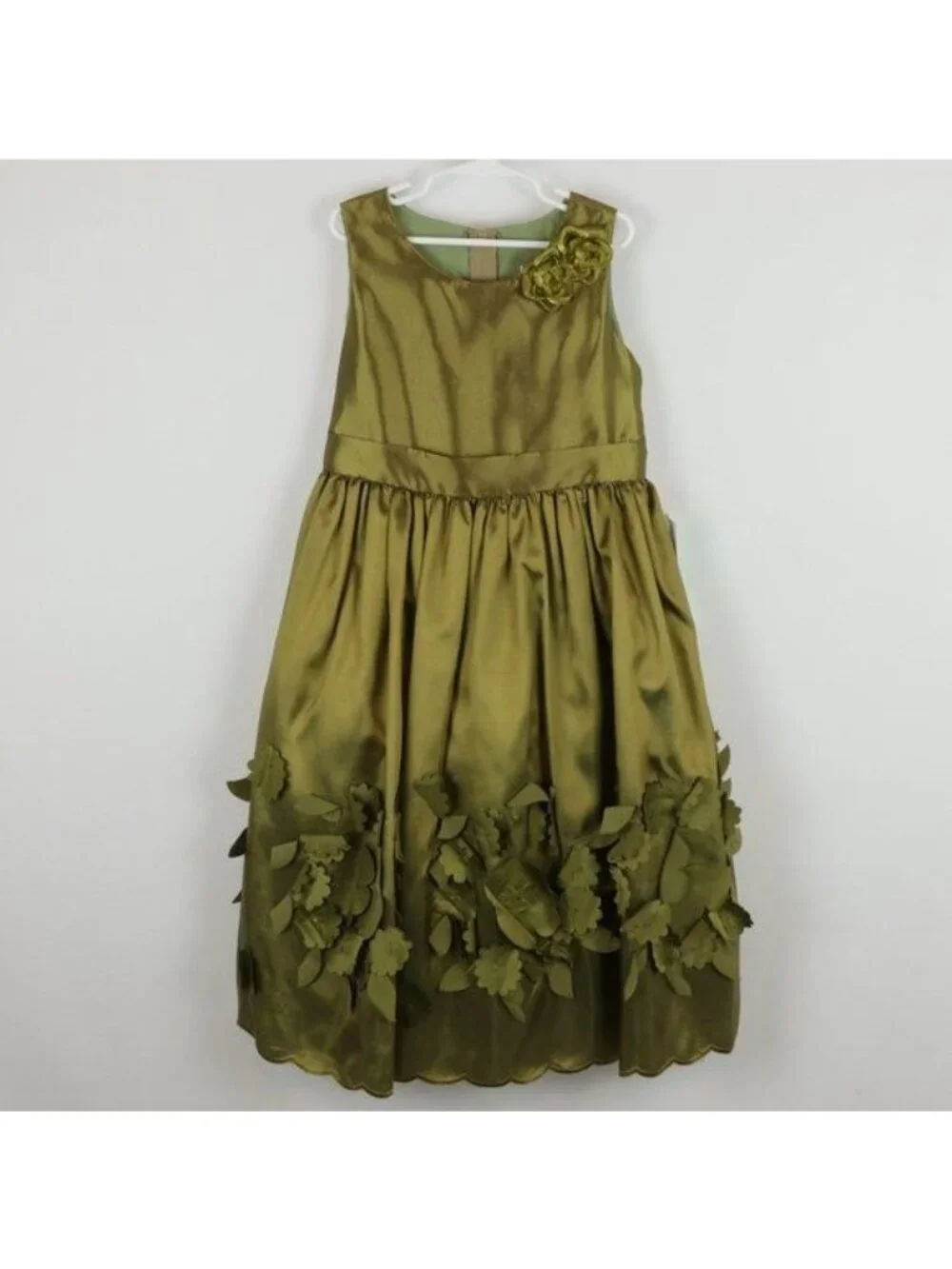 Sophia Young Design Limited Girls Size 8 Green Embellished Sleeveless Dress NWT